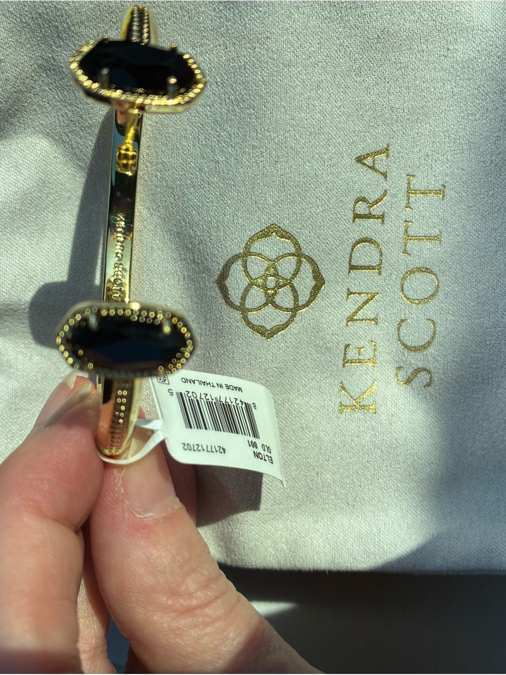 Kendra Scott Elton Bracelet in Gold / Black BRAND NEW